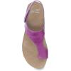 Dansko Reece Sandal for Women – Memory Foam and Cork Footbed for Comfort and Arch Support – Lightweight Rubber Outsole for Long-Lasting Wear with Hook & Loop Strap(Magenta)