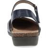 Dansko Rowan Sandal for Women – Memory Foam and Cork Footbed for Comfort and Arch Support – Lightweight Rubber Outsole for Long-Lasting Wear – Versatile Casual to Dressy Footwear(Navy Waxy)