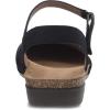 Dansko Rowan Sandal for Women – Memory Foam and Cork Footbed for Comfort and Arch Support – Lightweight Rubber Outsole for Long-Lasting Wear – Versatile Casual to Dressy Footwear(Black)
