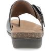 Dansko Rylee Sandal for Women – Memory Foam and Cork Footbed for Comfort and Arch Support – Lightweight Rubber Outsole for Long-Lasting Wear(Black Leather)