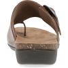 Dansko Rylee Sandal for Women – Memory Foam and Cork Footbed for Comfort and Arch Support – Lightweight Rubber Outsole for Long-Lasting Wear(Brown Leather)