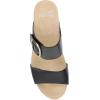 Dansko Shannon Slip-On Wedge Sandal for Women – Cork/EVA Wedge with Arch Support -Fully Adjustable Straps-Versatile Casual to Dressy Footwear(Black)