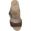 Dansko Shannon Slip-On Wedge Sandal for Women – Cork/EVA Wedge with Arch Support -Fully Adjustable Straps-Versatile Casual to Dressy Footwear(Pewter/Taupe)