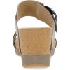 Dansko Shannon Slip-On Wedge Sandal for Women – Cork/EVA Wedge with Arch Support -Fully Adjustable Straps-Versatile Casual to Dressy Footwear(Pewter/Taupe)