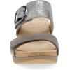 Dansko Shannon Slip-On Wedge Sandal for Women – Cork/EVA Wedge with Arch Support -Fully Adjustable Straps-Versatile Casual to Dressy Footwear(Pewter/Taupe)