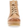 Dansko Sigourney Classic Stapled Clog in Lace-Up Boot Style for Women – Anti-Fatigue Rocker Bottom Promotes Forward Foot Motion(Honey)