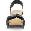 Dansko Stella Multi-Strap Wedge Sandal for Women – Cork/EVA Wedge with Arch Support -Fully Adjustable Straps-Lightweight Rubber Outsole(Black)
