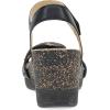 Dansko Stella Multi-Strap Wedge Sandal for Women – Cork/EVA Wedge with Arch Support -Fully Adjustable Straps-Lightweight Rubber Outsole(Black Woven)