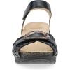 Dansko Stella Multi-Strap Wedge Sandal for Women – Cork/EVA Wedge with Arch Support -Fully Adjustable Straps-Lightweight Rubber Outsole(Black Woven)