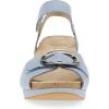 Dansko Stella Multi-Strap Wedge Sandal for Women – Cork/EVA Wedge with Arch Support -Fully Adjustable Straps-Lightweight Rubber Outsole(Sky)