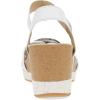 Dansko Stella Multi-Strap Wedge Sandal for Women – Cork/EVA Wedge with Arch Support -Fully Adjustable Straps-Lightweight Rubber Outsole(White Woven)
