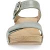 Dansko Tanya Slip-On Wedge Sandal for Women – Cushioned, Contoured Footbed for All-Day Comfort and Support – Hook & Loop Strap with Buckle Detail – Lightweight Rubber Outsole(Sage)