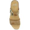 Dansko Tanya Slip-On Wedge Sandal for Women – Cushioned, Contoured Footbed for All-Day Comfort and Support – Hook & Loop Strap with Buckle Detail – Lightweight Rubber Outsole(Tan)