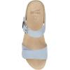 Dansko Tanya Slip-On Wedge Sandal for Women – Cushioned, Contoured Footbed for All-Day Comfort and Support – Hook & Loop Strap with Buckle Detail – Lightweight Rubber Outsole(Sky)