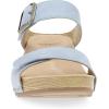 Dansko Tanya Slip-On Wedge Sandal for Women – Cushioned, Contoured Footbed for All-Day Comfort and Support – Hook & Loop Strap with Buckle Detail – Lightweight Rubber Outsole(Sky)