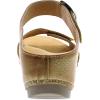 Dansko Tanya Slip-On Wedge Sandal for Women – Cushioned, Contoured Footbed for All-Day Comfort and Support – Hook & Loop Strap with Buckle Detail – Lightweight Rubber Outsole(Tan)