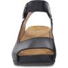 Dansko Tiana Slip-On Platform Sandal for Women – Cushioned, Contoured Footbed for All-Day Comfort and Support – Hook & Loop Strap with Buckle Detail – Lightweight Rubber Outsole(Black)