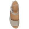 Dansko Tiana Slip-On Platform Sandal for Women – Cushioned, Contoured Footbed for All-Day Comfort and Support – Hook & Loop Strap with Buckle Detail – Lightweight Rubber Outsole(Khaki)