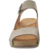 Dansko Tiana Slip-On Platform Sandal for Women – Cushioned, Contoured Footbed for All-Day Comfort and Support – Hook & Loop Strap with Buckle Detail – Lightweight Rubber Outsole(Khaki)
