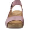 Dansko Tiana Slip-On Platform Sandal for Women – Cushioned, Contoured Footbed for All-Day Comfort and Support – Hook & Loop Strap with Buckle Detail – Lightweight Rubber Outsole(Blush)