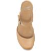 Dansko Tiffani Wedge Sandal for Women – Cushioned, Contoured Footbed for All-Day Comfort and Support – Hook & Loop Strap with Buckle Detail – Lightweight Rubber Outsole(Tan)