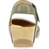 Dansko Tiffani Wedge Sandal for Women – Cushioned, Contoured Footbed for All-Day Comfort and Support – Hook & Loop Strap with Buckle Detail – Lightweight Rubber Outsole(Ivy)