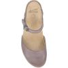 Dansko Tiffani Wedge Sandal for Women – Cushioned, Contoured Footbed for All-Day Comfort and Support – Hook & Loop Strap with Buckle Detail – Lightweight Rubber Outsole(Dusty Lilac)