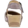 Dansko Tiffani Wedge Sandal for Women – Cushioned, Contoured Footbed for All-Day Comfort and Support – Hook & Loop Strap with Buckle Detail – Lightweight Rubber Outsole(Dusty Lilac)