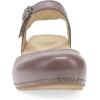 Dansko Tiffani Wedge Sandal for Women – Cushioned, Contoured Footbed for All-Day Comfort and Support – Hook & Loop Strap with Buckle Detail – Lightweight Rubber Outsole(Dusty Lilac)