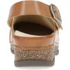 Dansko Women’s Merrin Sling-Back Mule Clog-Dual Density Cork/EVA Midsole and Lightweight Rubber Outsole Provide a Comfortable Ride on Patented Stapled Construction(Tan Waxy)