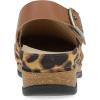 Dansko Women’s Merrin Sling-Back Mule Clog-Dual Density Cork/EVA Midsole and Lightweight Rubber Outsole Provide a Comfortable Ride on Patented Stapled Construction(Leopard)