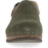 Dansko Women’s Merrin Sling-Back Mule Clog-Dual Density Cork/EVA Midsole and Lightweight Rubber Outsole Provide a Comfortable Ride on Patented Stapled Construction(Olive Embossed)