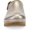 Dansko Women’s Merrin Sling-Back Mule Clog-Dual Density Cork/EVA Midsole and Lightweight Rubber Outsole Provide a Comfortable Ride on Patented Stapled Construction(Gold Metallic)
