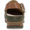 Dansko Women’s Merrin Sling-Back Mule Clog-Dual Density Cork/EVA Midsole and Lightweight Rubber Outsole Provide a Comfortable Ride on Patented Stapled Construction(Olive Embossed)
