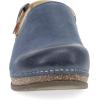 Dansko Women’s Merrin Sling-Back Mule Clog-Dual Density Cork/EVA Midsole and Lightweight Rubber Outsole Provide a Comfortable Ride on Patented Stapled Construction(Blue)