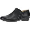 Dansko Cheryl Low Ankle Booties – Leather Slip-On Shoes with Removable Insole, Arch Support, Lightweight Rubber Outsole, Ideal for Work, Travel & All-Day Comfort(Black)