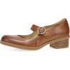 Dansko Deirdra Women’s Mary Jane – Leather Dress Shoe with Arch Support, Memory Foam Comfort, Crepe Rubber Outsole, Comfortable for Flight Attendants, Teachers & Office Wear(Tan)