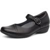 Dansko Fawna Mary Jane for Women – Cute, Comfortable Shoes with Arch Support – Versatile Casual to Dressy Footwear with Buckle Strap – Lightweight Rubber Outsole(Black Leather)