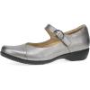 Dansko Fawna Mary Jane for Women – Cute, Comfortable Shoes with Arch Support – Versatile Casual to Dressy Footwear with Buckle Strap – Lightweight Rubber Outsole(Pewter Metallic)