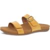 Dansko Justine Adjustable Sandal for Women – Leather Linings and Uppers for All-Day Comfort – Dual-Density EVA Footbed and Lightweight Rubber Outsole for Long-Lasting Wear(Yellow)