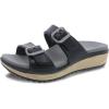 Dansko Kandi Slip-On Adjustable Sandal for Women – Lightweight and Durable, Easy Clean Molded EVA –Natural Arch Technology for Added Support(Black)