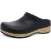 Dansko Kane Slip-On Mule Clog for Women – Lightweight Cushioned Comfort and Removable EVA Footbed with Arch Support – Easy Clean Uppers(Black Molded)