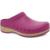 Dansko Kane Slip-On Mule Clog for Women – Lightweight Cushioned Comfort and Removable EVA Footbed with Arch Support – Easy Clean Uppers(Fuchsia Molded)