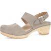 Dansko Lucia Closed-Toe Sandals for Women – Linings from Recycled Materials and Leather for Breathability- Lightweight Rubber Outsole for Long-Lasting Wear(Taupe)