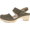 Dansko Lucia Closed-Toe Sandals for Women – Linings from Recycled Materials and Leather for Breathability- Lightweight Rubber Outsole for Long-Lasting Wear(Ivy Milled Nubuck)