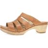 Dansko Lyndi Slide Sandals for Women – Caged-Style Design with Leather Uppers and Lightweight Rubber Outsole(Natural)