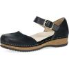 Dansko Mae Mary Jane for Women – Dual-Density Cork/EVA Midsole and Lightweight Rubber Outsole Provide Durable and Comfortable Ride on Patented Stapled Construction(Black)