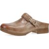Dansko Millie Women’s Slingback Swivel Strap Leather Clogs –Slip-Resistant Work and Dress Clog with Arch Support & Cushioned Footbed(Tan)
