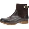 Dansko Monique Women’s Equestrian-Inspired Ankle Bootie -Leather & Suede Low-Heel Boot with Classic Hardware and All-Day Comfort & Support(Chocolate)