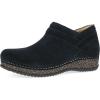 Dansko Muriel Women’s Quilted Suede Ankle Bootie –Cozy Slip-On Boot with Cushioned Cork Midsole and Lightweight Rubber Outsole(Black)